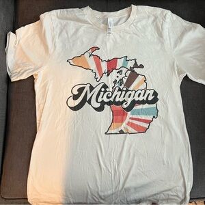 Michigan Graphic T-Shirt - Cream